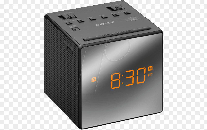 Clock Alarm Clocks Sony ICF-C1T Dream Machine Radio ICFC1BLACK PNG