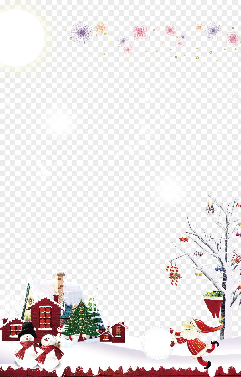 Warm Christmas Poster Fashion Elements PNG