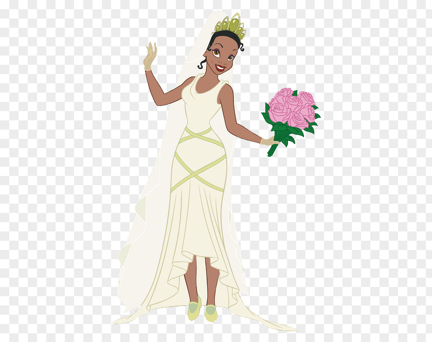 Bravery Cartoon Tiana Prince Naveen Disney Princess Merida Wedding Dress PNG