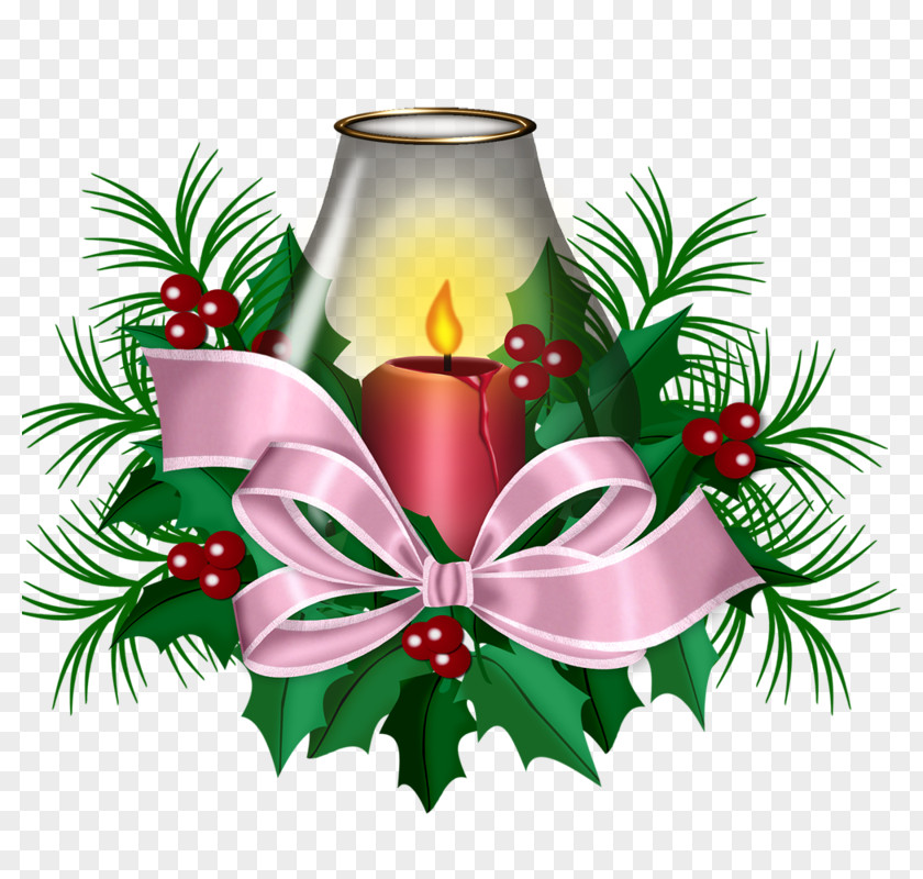 Cartoon Painted Holiday Dress Christmas Decoration Candle Clip Art PNG