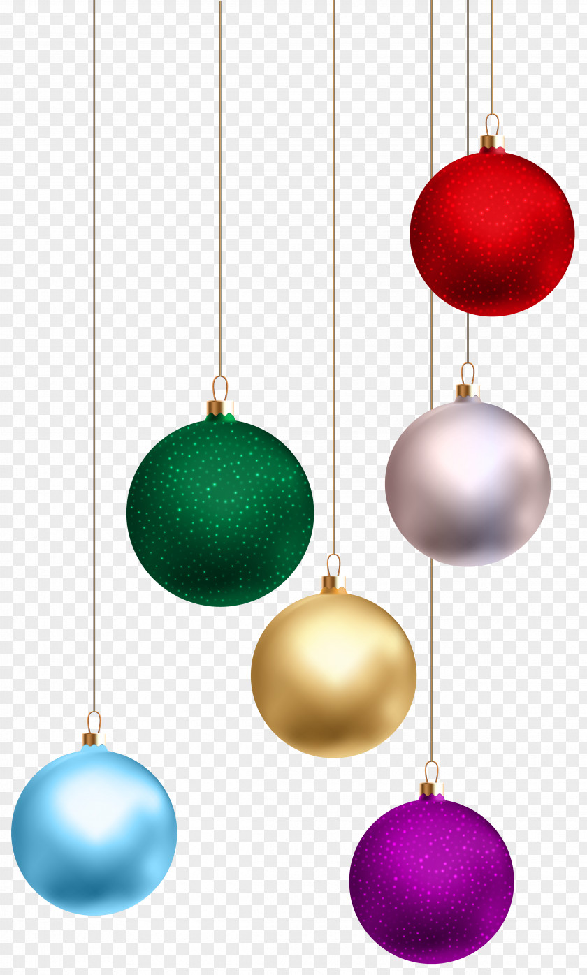 Christmas Balls Transparent Clip Art PNG