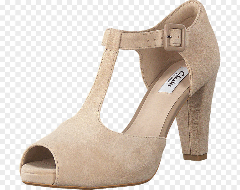 Sandal Court Shoe High-heeled Leather C. & J. Clark PNG