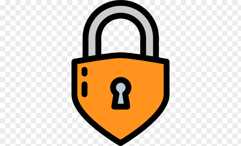 Sign Orange Lock PNG