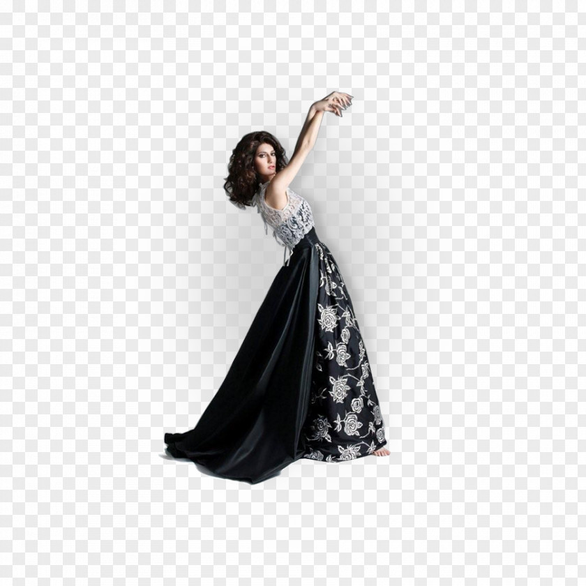 Gown Shoulder Black M PNG