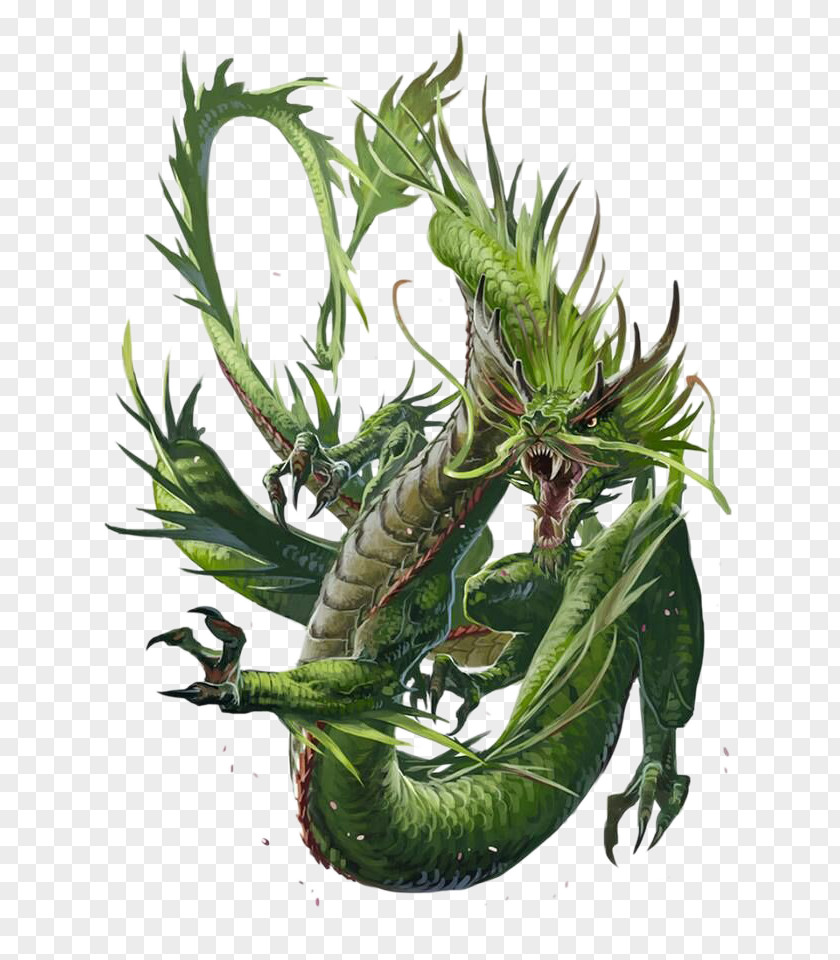 Green Eastern Dragon Chinese The Book Of Dragons Here Be PNG