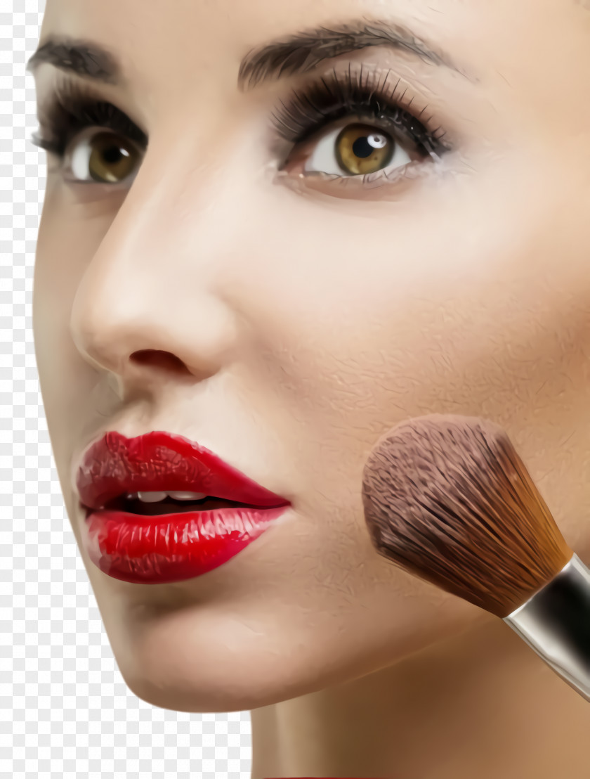 Lipstick Head Face Lip Cheek Skin Eyebrow PNG