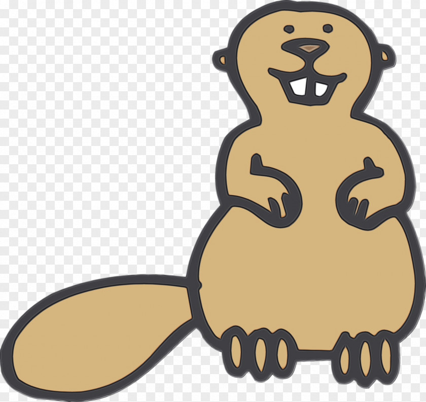 Painting Animal Beaver Cartoon PNG