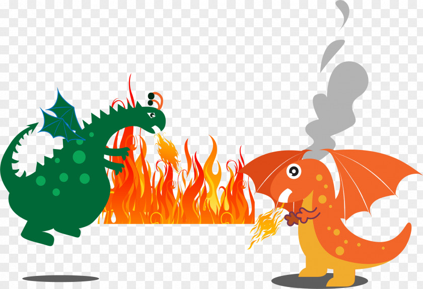 Two Fire Dragon Charizard Clip Art PNG