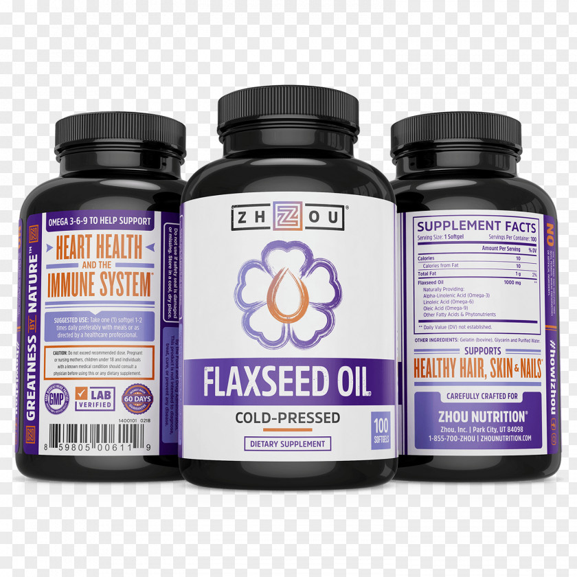 Flaxseed Oil Dietary Supplement Nutrient Nutrition Magnesium Glycinate Deficiency PNG