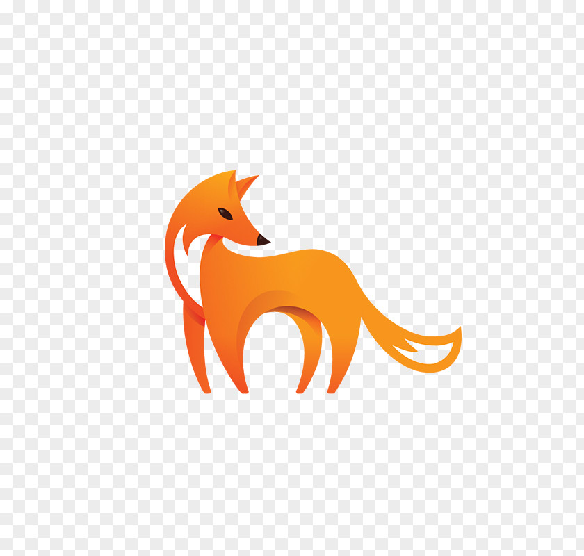 Hand-painted Fox Logo Illustration PNG