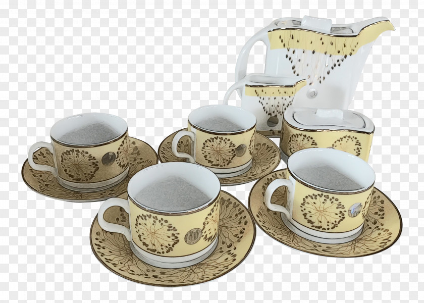 Earthenware Tea Set Coffee Cup PNG