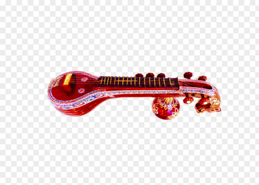 Painting Thanjavur Rudra Veena Saraswati PNG