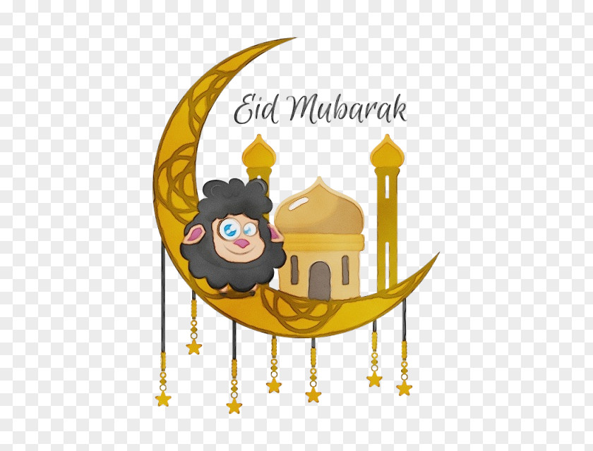 Sheep Eid Al-Fitr Al-Adha Mubarak Illustration PNG
