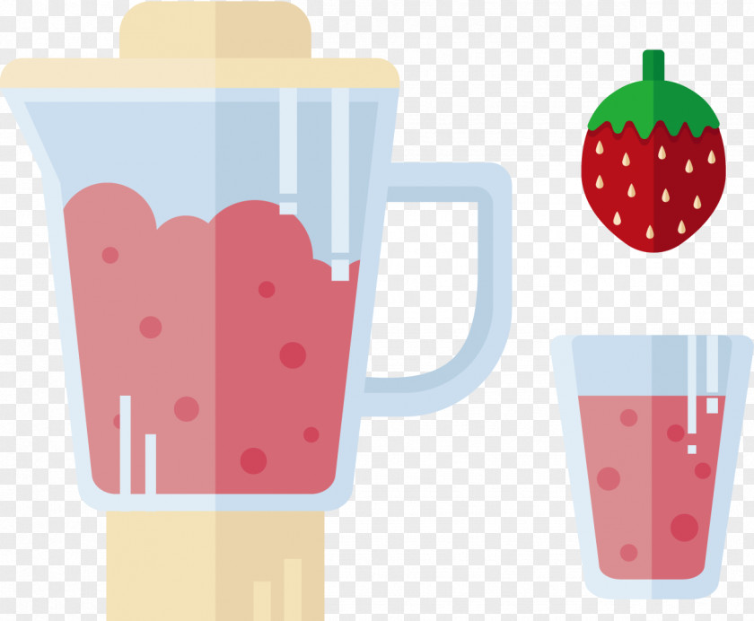 Vector Strawberry Juice Mixer PNG