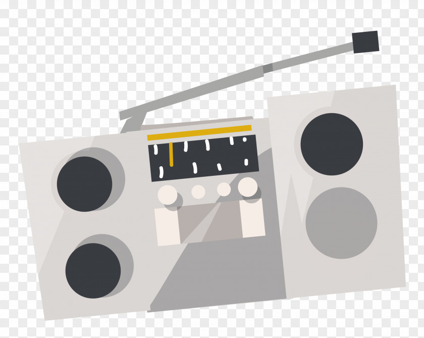 Vector Vintage Tape Recorder Material Radio PNG