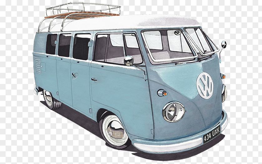 Volkswagen Type 2 Van Bus Car PNG