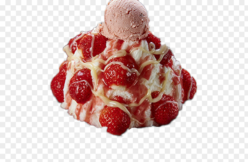 Strawberry Jam With Ice Cream Sundae Gelato Frozen Yogurt Pavlova PNG