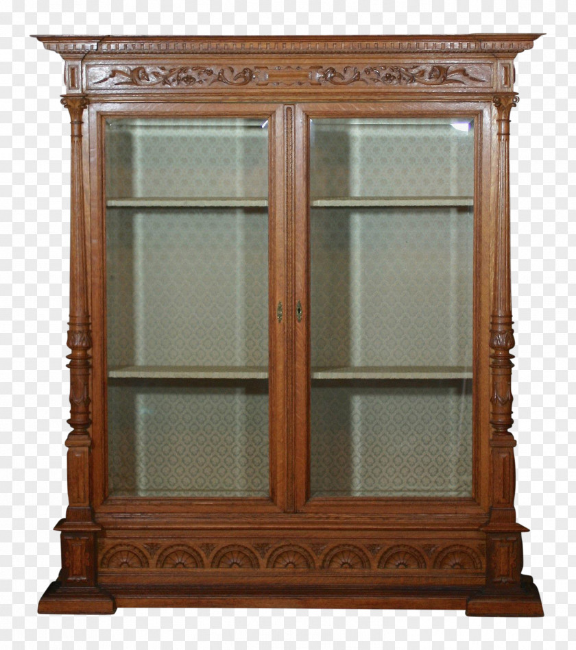 Window Cupboard Display Case Bookcase Wood Stain PNG