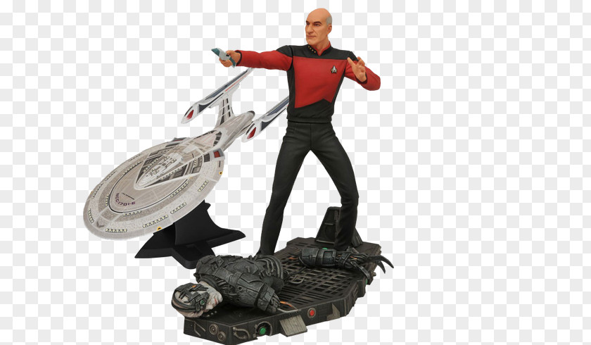 Borg Drone Jean-Luc Picard Diamond Select Toys Star Trek Action & Toy Figures James T. Kirk PNG