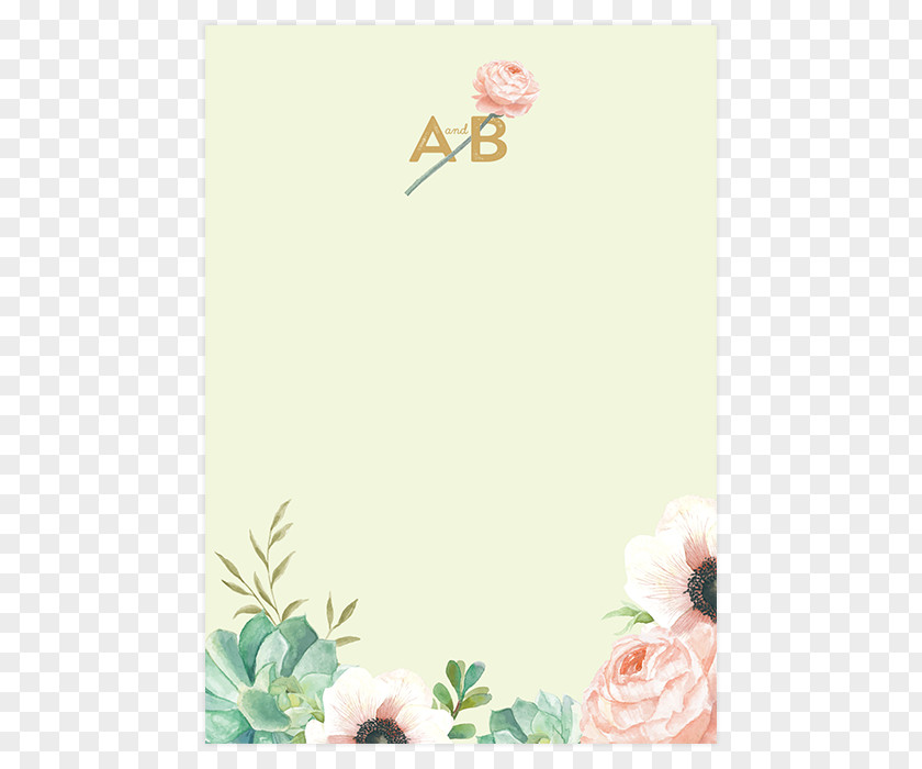Design Greeting & Note Cards Floral Picture Frames Pink M PNG