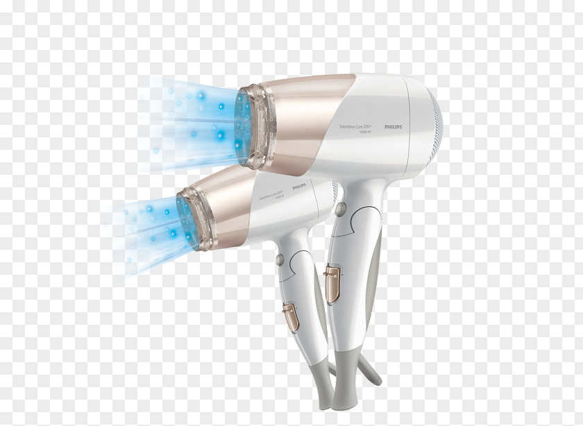 Silver Hair Dryer Philips Care Negative Air Ionization Therapy Capelli PNG