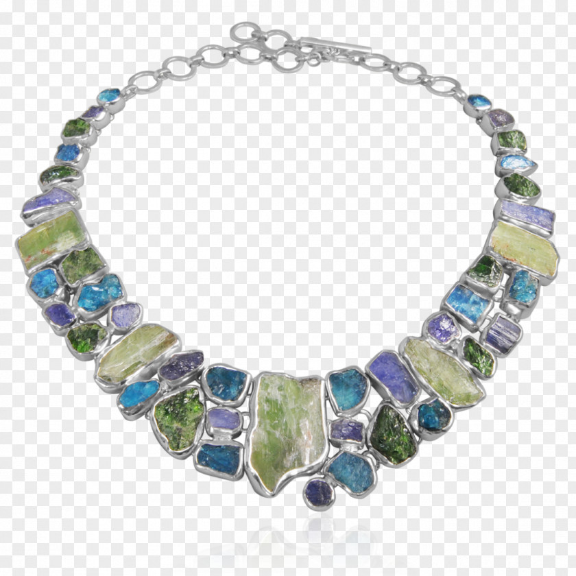 Silver Necklace Turquoise Earring Tanzanite Bracelet PNG