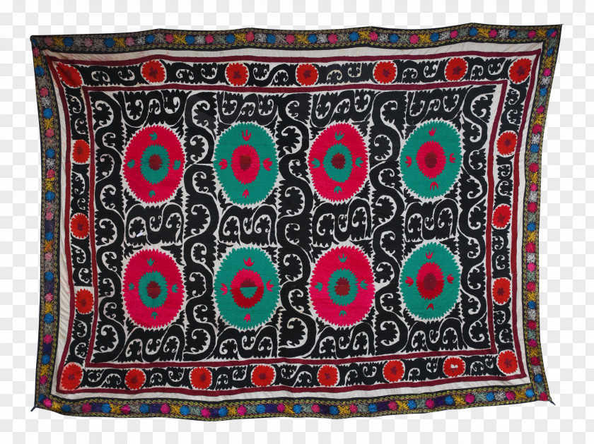 Textile Suzani Place Mats Silk Pattern PNG
