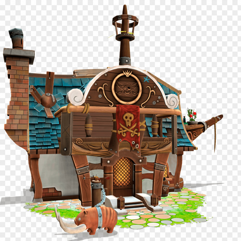 Toy Playset Building Background PNG