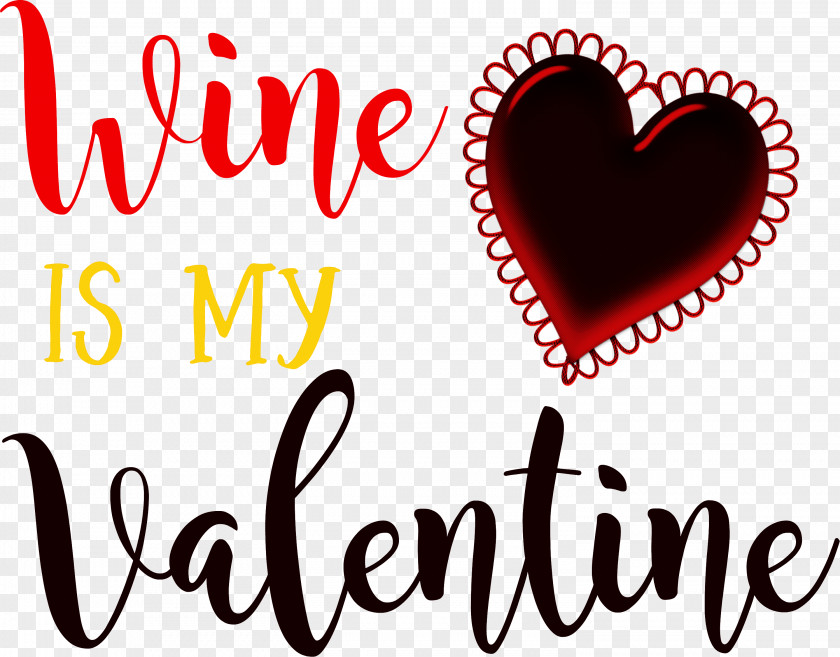 Wine Is My Valentine Valentines Day PNG