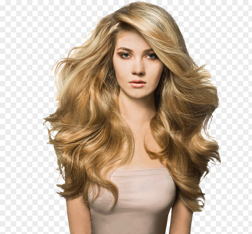 Hair Blond Coloring Ecologic Layered Step Cutting PNG