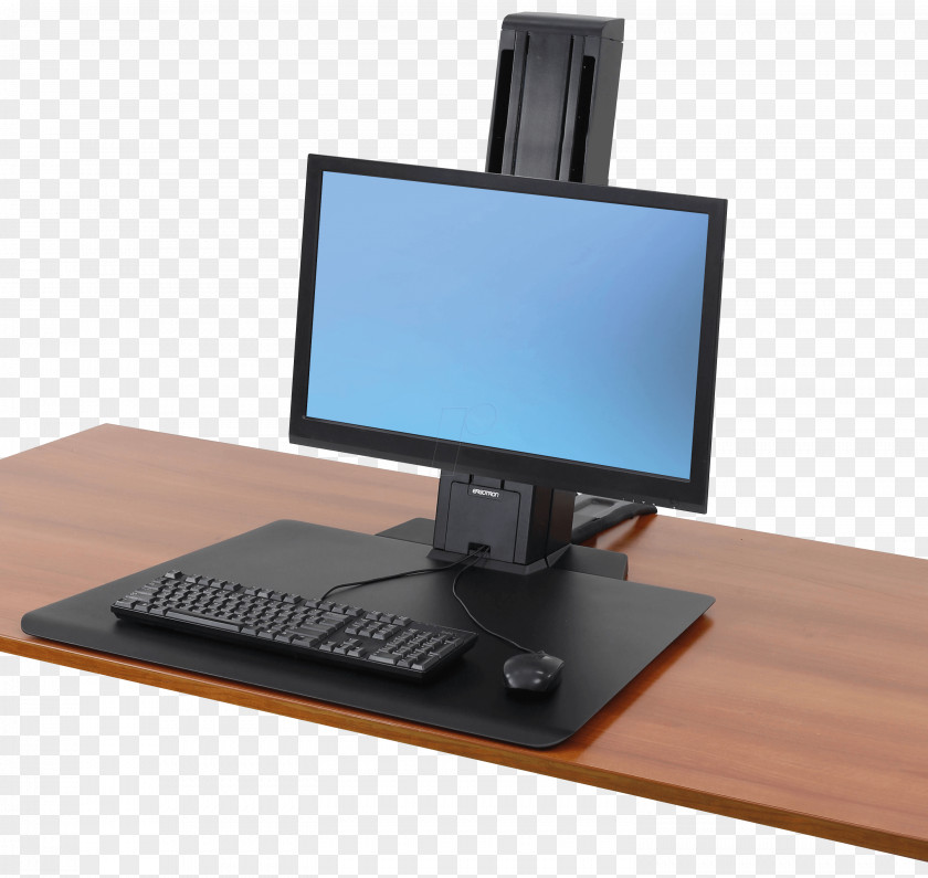 Laptop Sit-stand Desk Computer Monitors Ergotron Workstation PNG