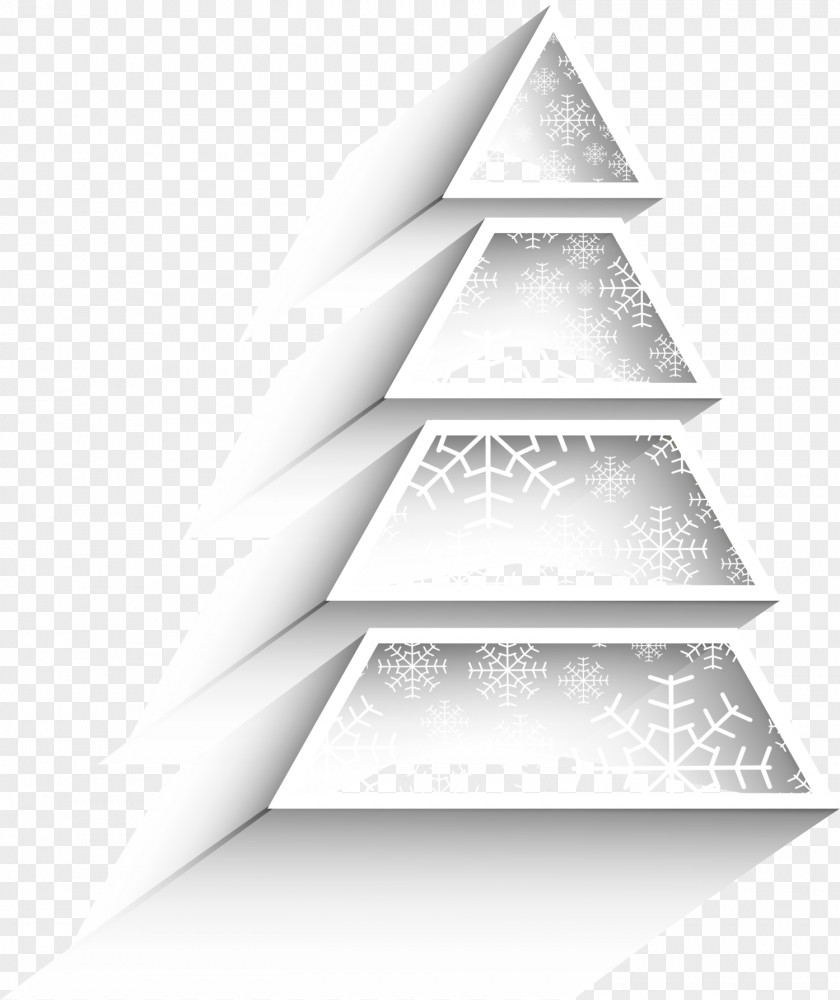 White Snowflake Christmas Tree PNG