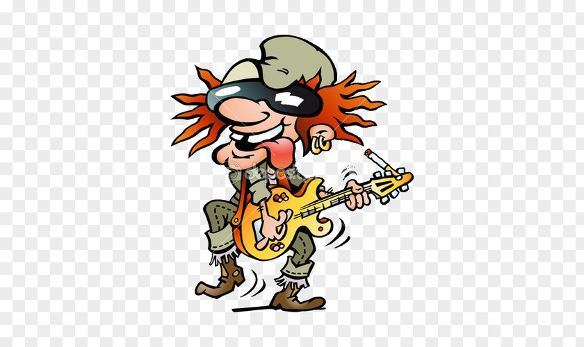Cartoon Guitarist Drawing PNG Drawing, Crazy music people clipart PNG