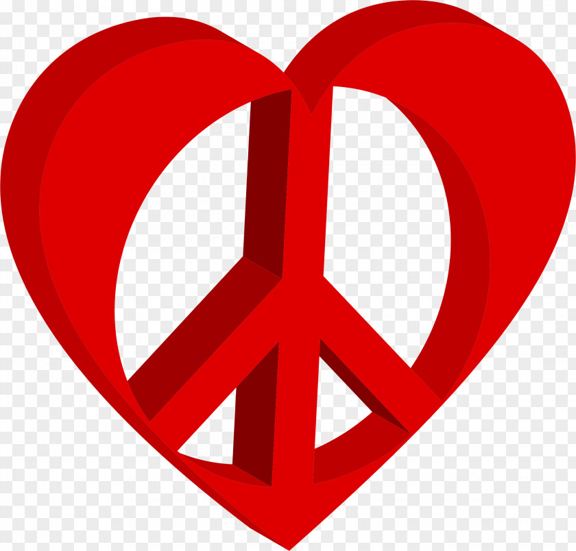 Peace Symbol Heart Symbols Clip Art PNG