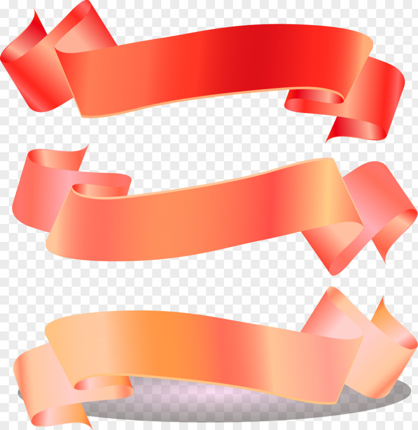 Vector Red Ribbon Computer File PNG