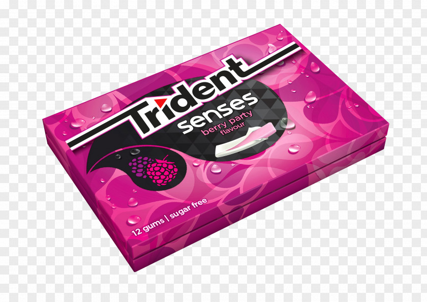 Chewing Gum Trident Berry Flavor Peppermint PNG