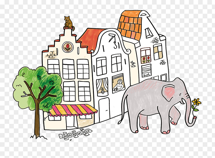 Mappy Very Kleurplaat Indian Elephant House Drawing PNG