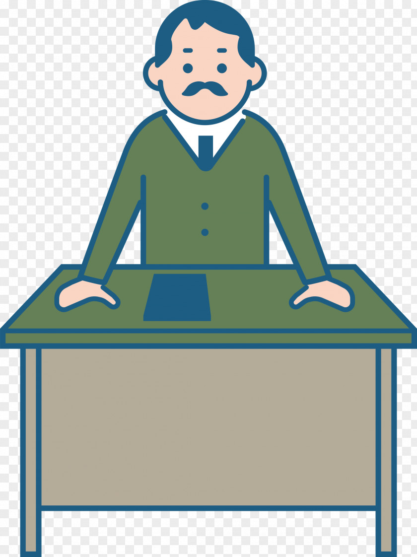 Teacher Desk Male PNG