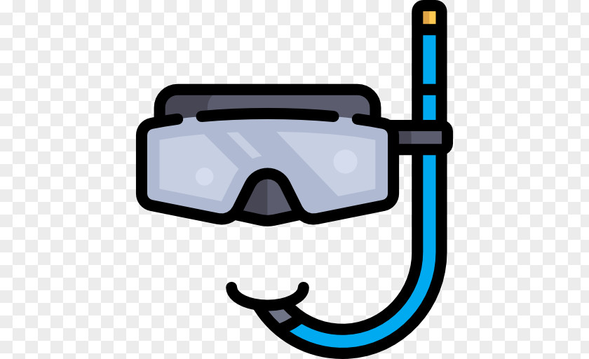 Diving Goggles & Snorkeling Masks Glasses Line PNG