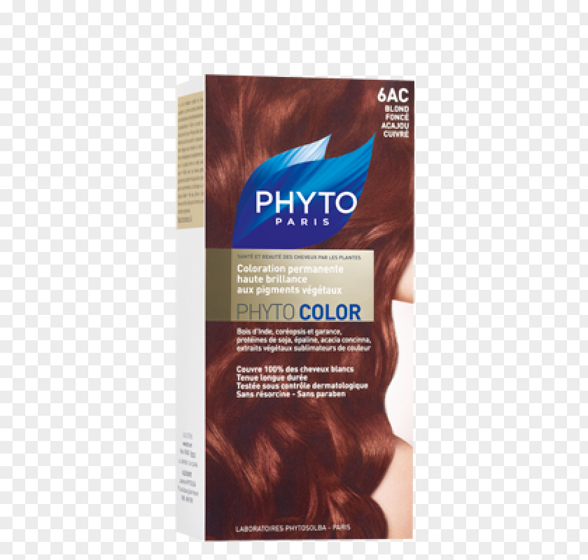 Hair Phyto Color Mahogany Copper Blond PNG