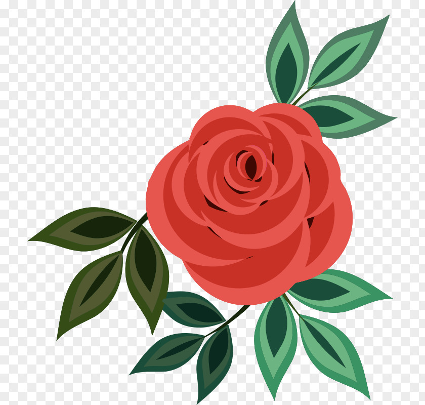Leaves Rose Clip Art PNG