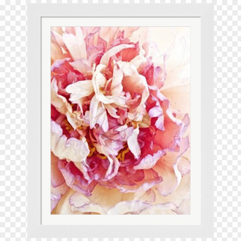 Peony Floral Design Heavy Sea At Pourville Beach In Giclée Canvas PNG