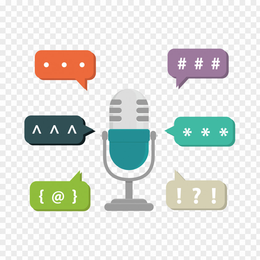 Vector Microphone And Dialog Box Computer File PNG