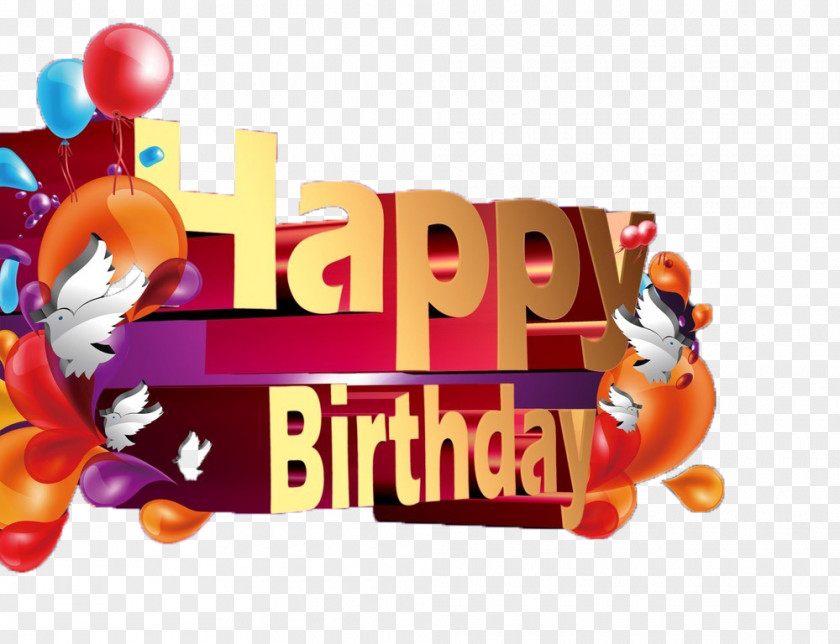 Birthday Poster Cake Happy To You Greeting Card PNG
