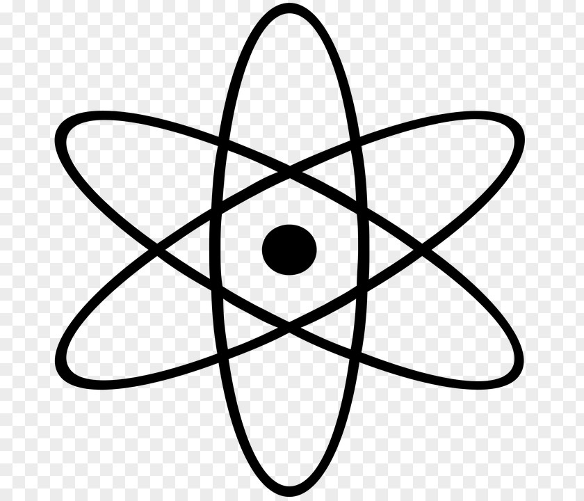 Vector Blackboard Science Atom Symbol Clip Art PNG