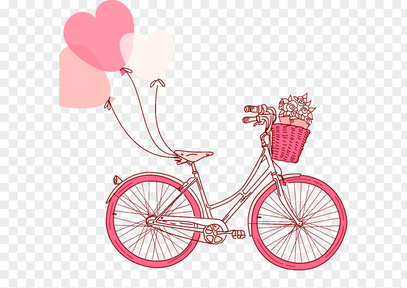 Bicycle Valentines Day Drawing Clip Art PNG