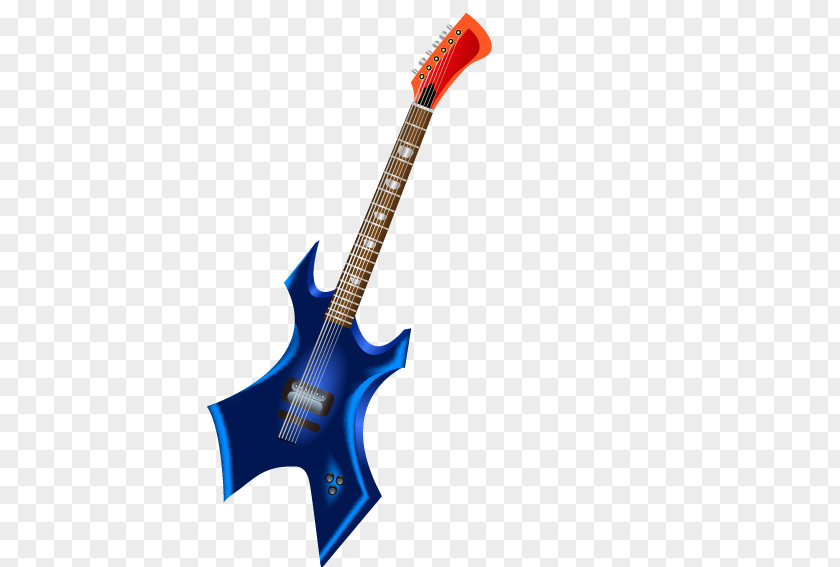 Blue Guitar Electric Musical Instrument String PNG