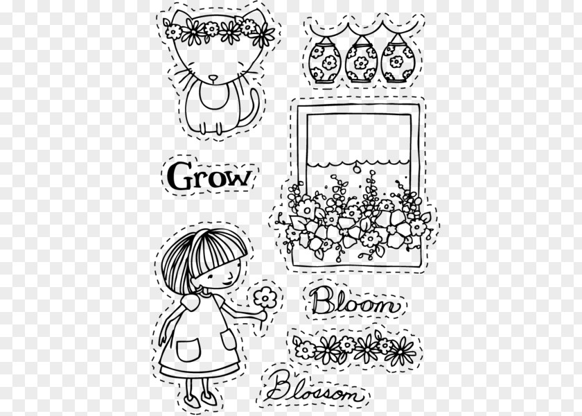 Garden Party Paper Postage Stamps Craft Visual Arts PNG