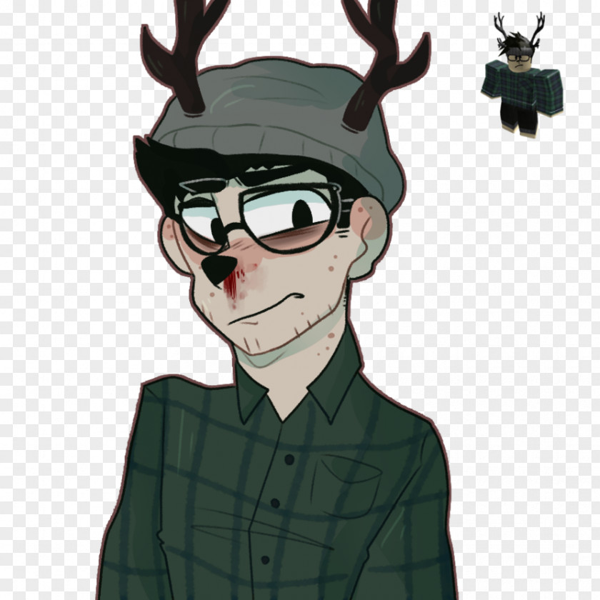 Nose Blood Reindeer Glasses Antler Headgear PNG