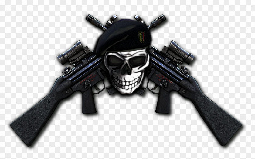 Black Skull San Andreas Multiplayer Air Gun Firearm Rendering PNG